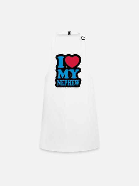 I love my nephew - Children's Apron - white - Front