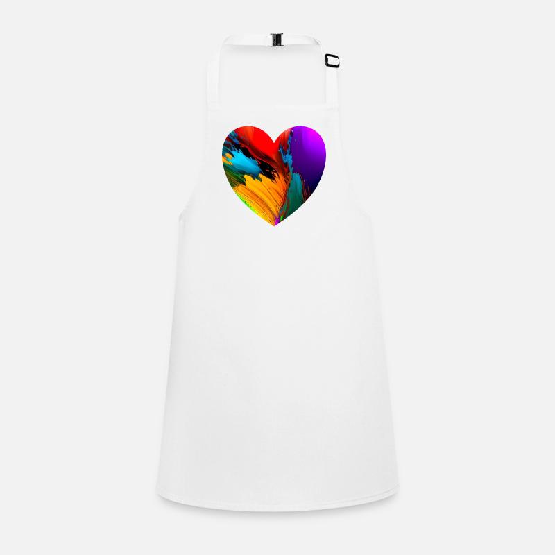 Heart with bright colors Children's Apron