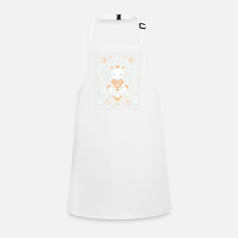 Chat Cosmique Dans Un Mandala De Cristal Tablier Enfant
