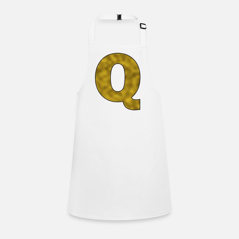 Lettre Q Or Tablier Enfant