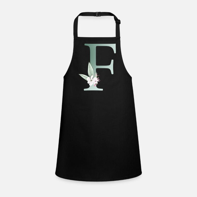 F Monogram, Floral, Personnalisable Tablier Enfant