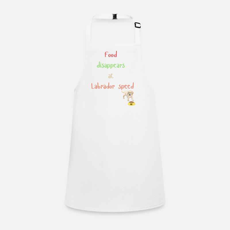 Labrador Essen Verschwinden Verspieltes Design Schürze für Kinder