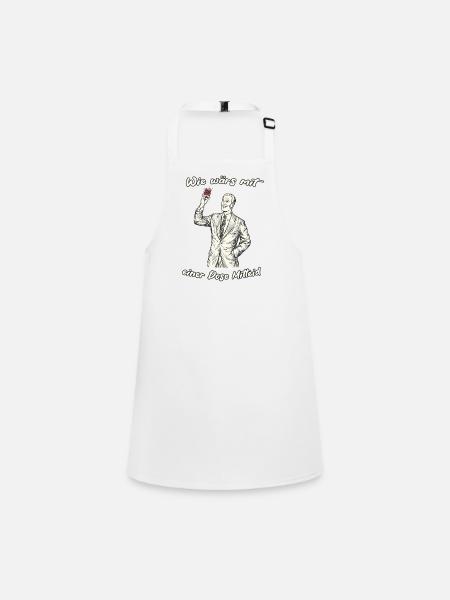 Retro Advertising Slogan Illustration - Children's Apron - white - Front