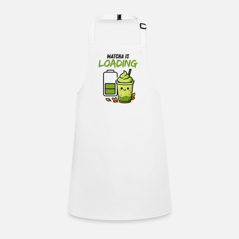 Écran de chargement Smoothie vert Matcha Viral Tablier Enfant