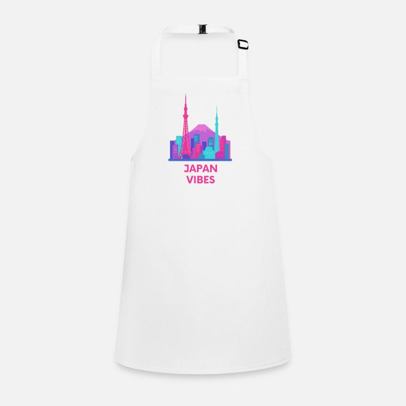 Japan Vibes Neon Skyline Silhouette Children's Apron