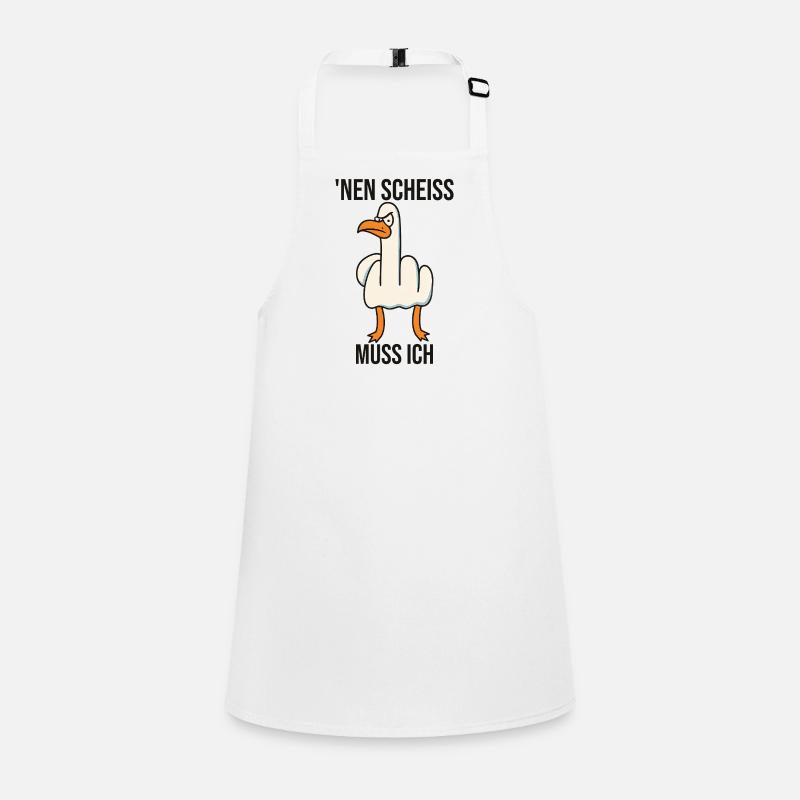 Mittelfinger Gans lustige Bilder, Sarkasmus Schürze für Kinder