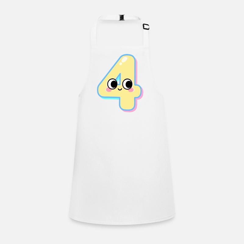 Four Kawaii Smiling Children's Apron