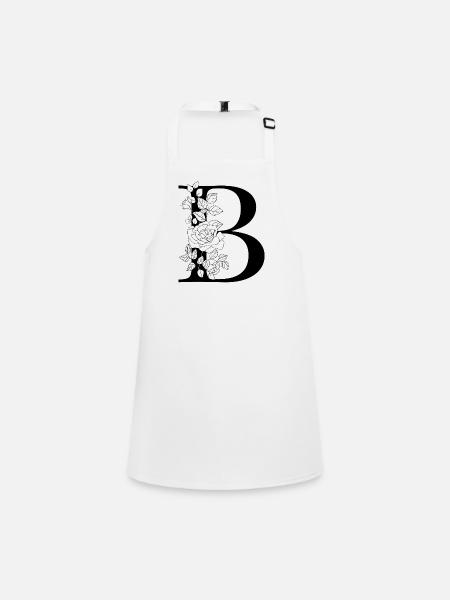 alphabet B - Children's Apron - white - Front