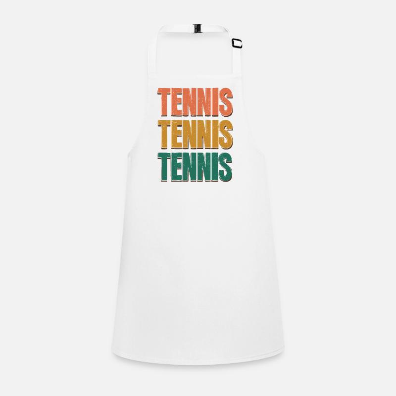 Tennis Three Color Gradient Letters Children's Apron