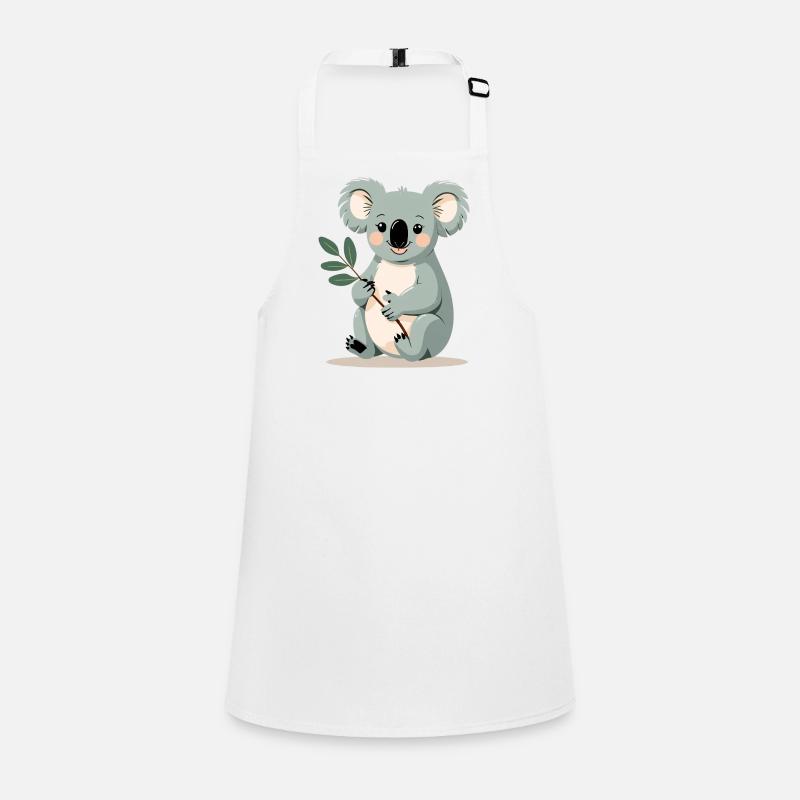 Small koala with a leaf branch Children's Apron