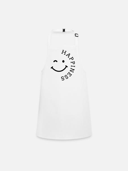 happiness smile - Schürze für Kinder - Weiß - Vorne