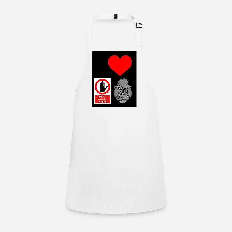 Heart Hand Gorilla Private Access Children's Apron