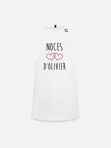 Noces d'Olivier 59 ans de mariage - Tablier Enfant - blanc - Devant