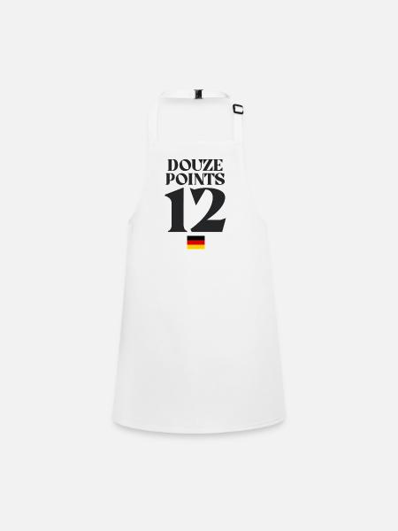 Douze points 12 Allemagne Eurovision - Tablier Enfant - blanc - Devant