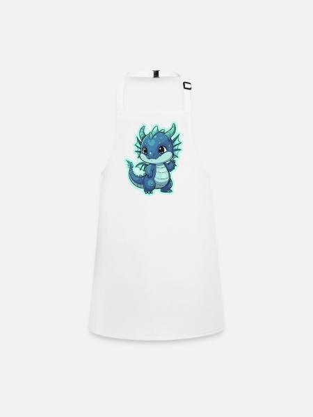 Little Dragon Dream - Children's Apron - white - Front