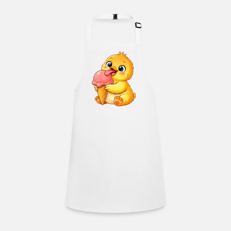 Niedliches Huhn Küken Kawaii Entchen Eiscreme Children's Apron