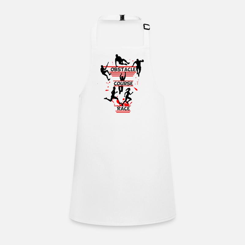 Obstacle Course Race – Full Action Silhouette Children's Apron