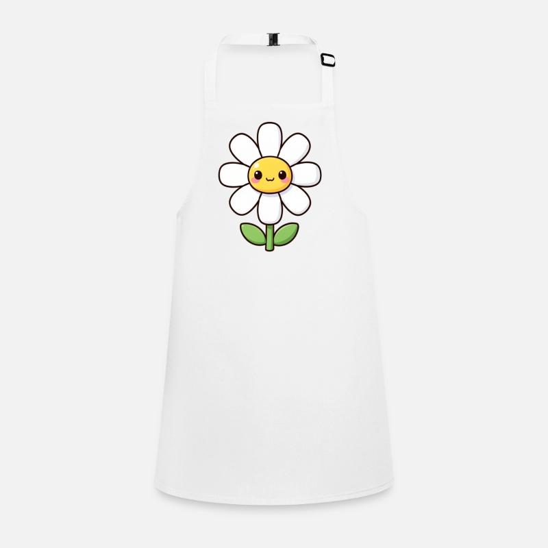 Kawaii Daisy White Flower Gift Children's Apron