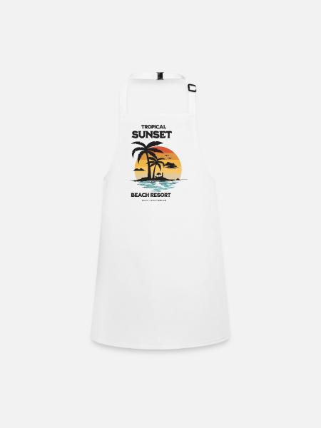 Complexe Tropical Sunset Beach - Tablier Enfant - blanc - Devant