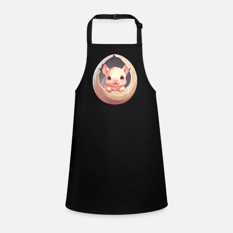Pig in Eggshell - Charming Animal Design Children's Apron