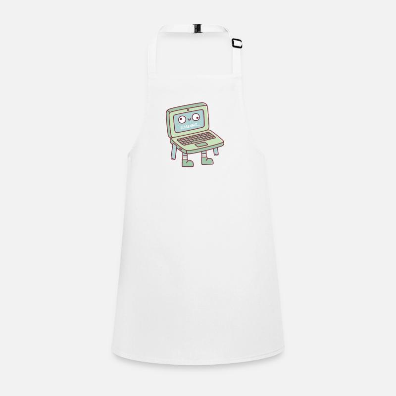Funny Derpy Laptop Loading Its Brain Children's Apron