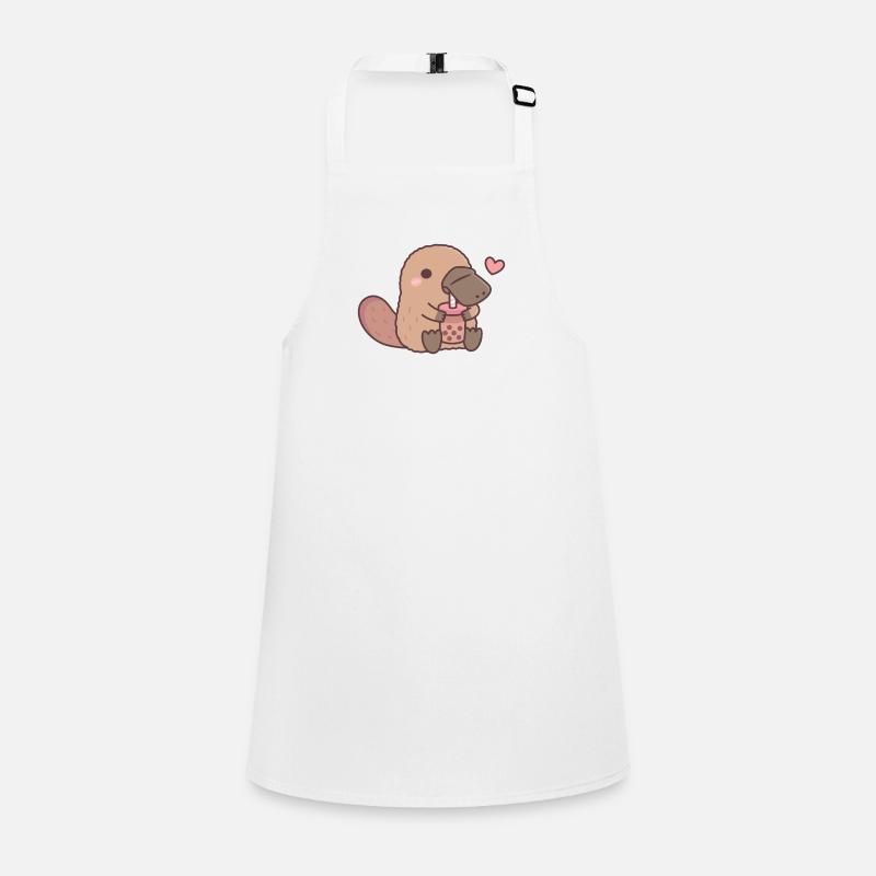 Mignon ornithorynque aime le thé à bulles Tablier Enfant