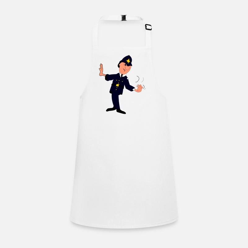 Dapper Police Parade Pose Children's Apron