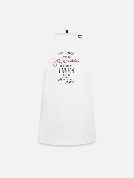princesse et Aviron - Tablier Enfant - blanc