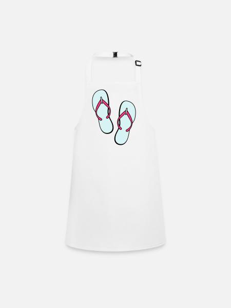 flip flops sommer beach strand party - Schürze für Kinder - Weiß - Vorne