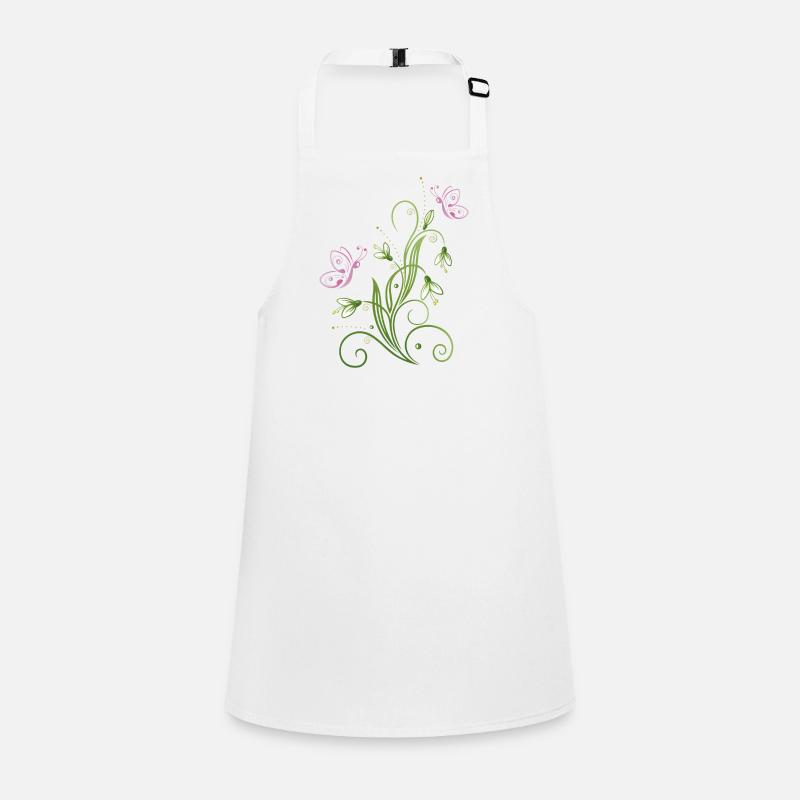 Perce-neige avec des papillons. Tablier Enfant