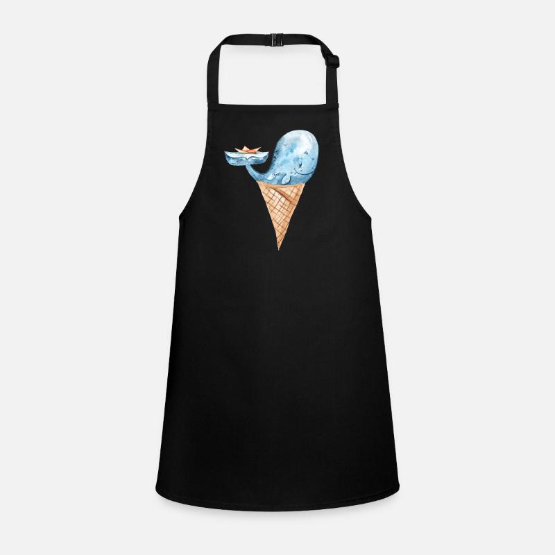 Eis Wal mit Schiff Fantasy Ozean Design Schürze für Kinder
