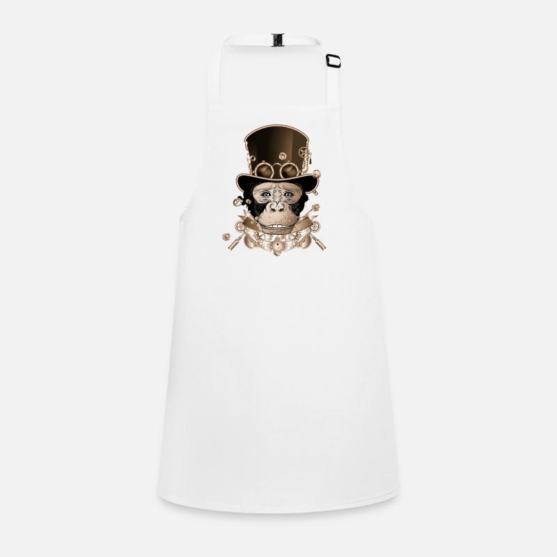 Singe steampunk avec un look de chapeau cylindre antique Tablier Enfant