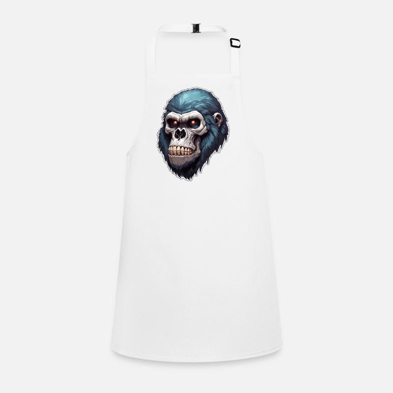 Crâne de gorille / Animal / Sauvage / Singe / Primate Tablier Enfant