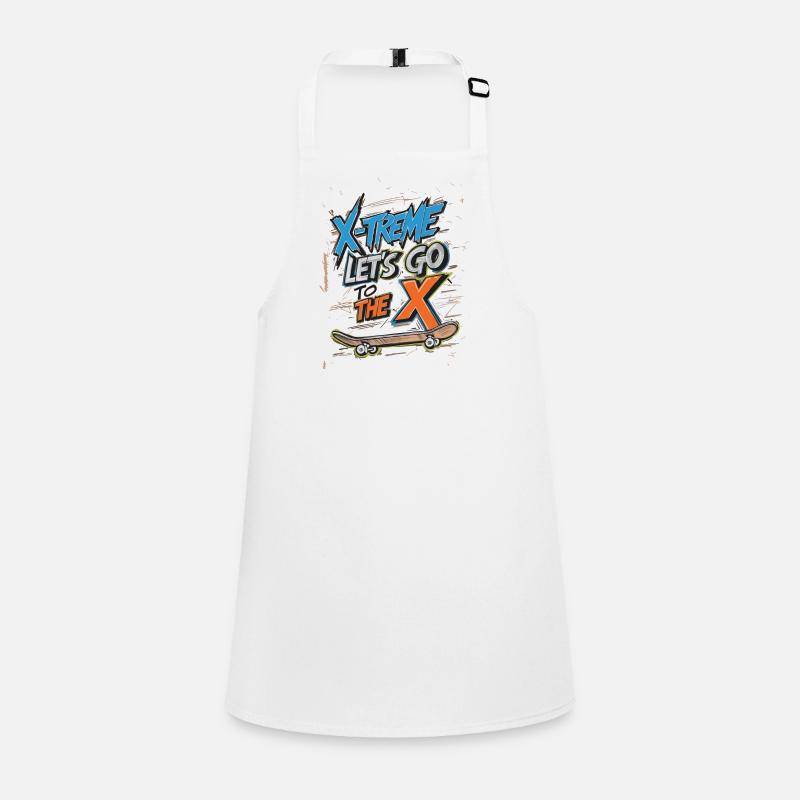 Lets Go to the X Skateboard Rough Scribbles. Children's Apron