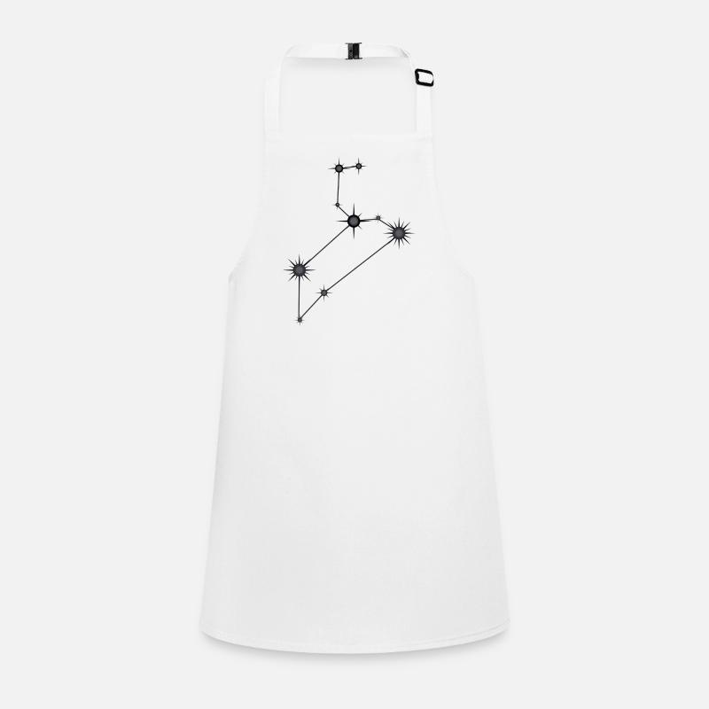 Leo Star Constellation Zodiac Sign Black & Gray Children's Apron