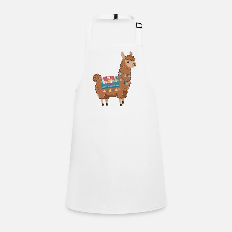 Buntes Boho-Lama Schürze für Kinder