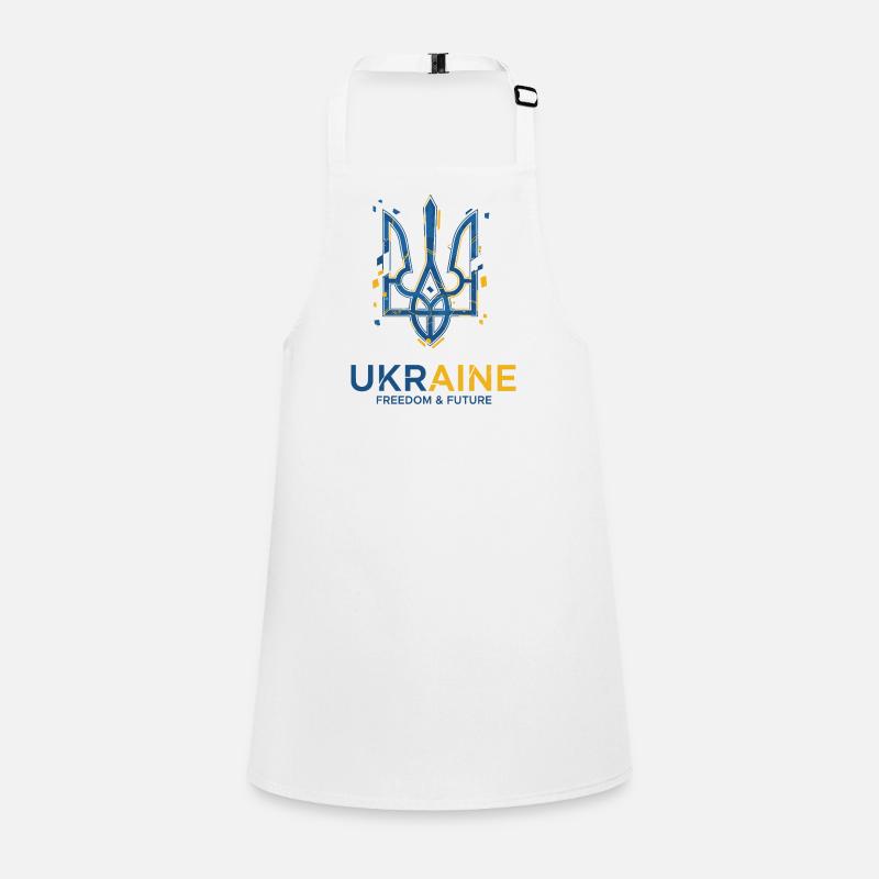 Emblème du trident ukrainien sur le thème de la liberté Tablier Enfant