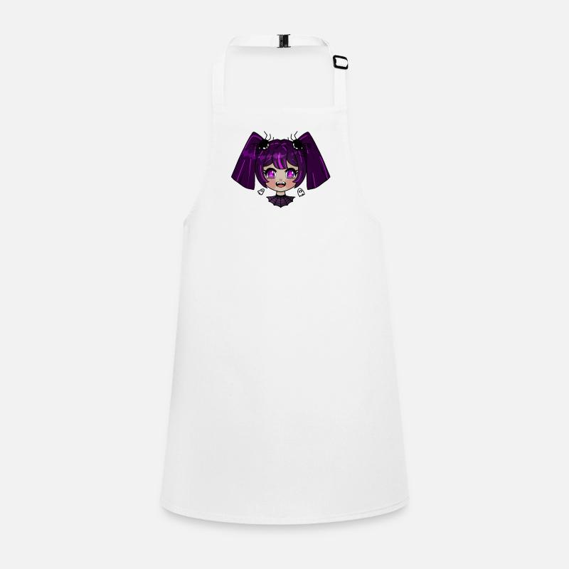 Chibi vampire with purple braids Children's Apron