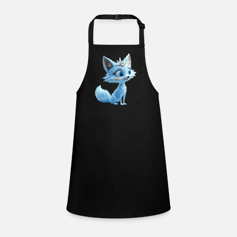 Little Blue Fox with Sapphire Headband Children's Apron