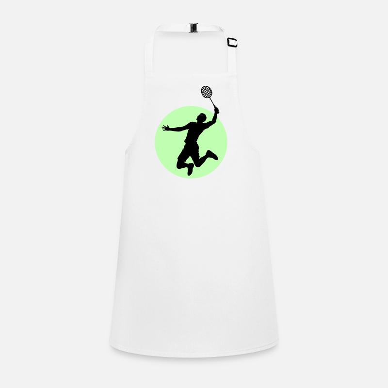 Badminton Spieler Silhouette – Smash Power Schürze für Kinder