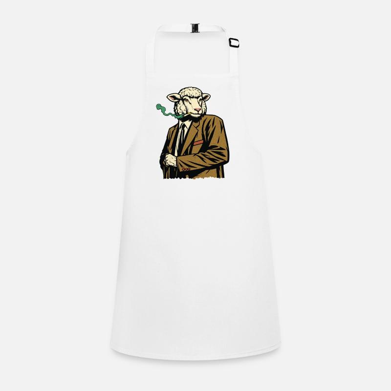 Moutons en costume avec une cigarette Tablier Enfant