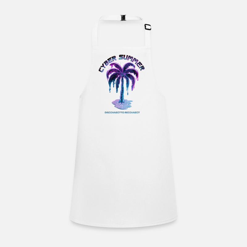 Cyber Summer Palm Melting Children's Apron