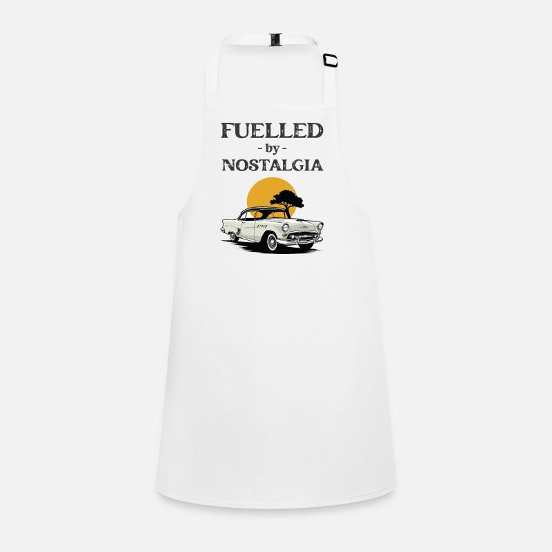 Fuelled by Nostalgia. Classic car graphic. Children's Apron