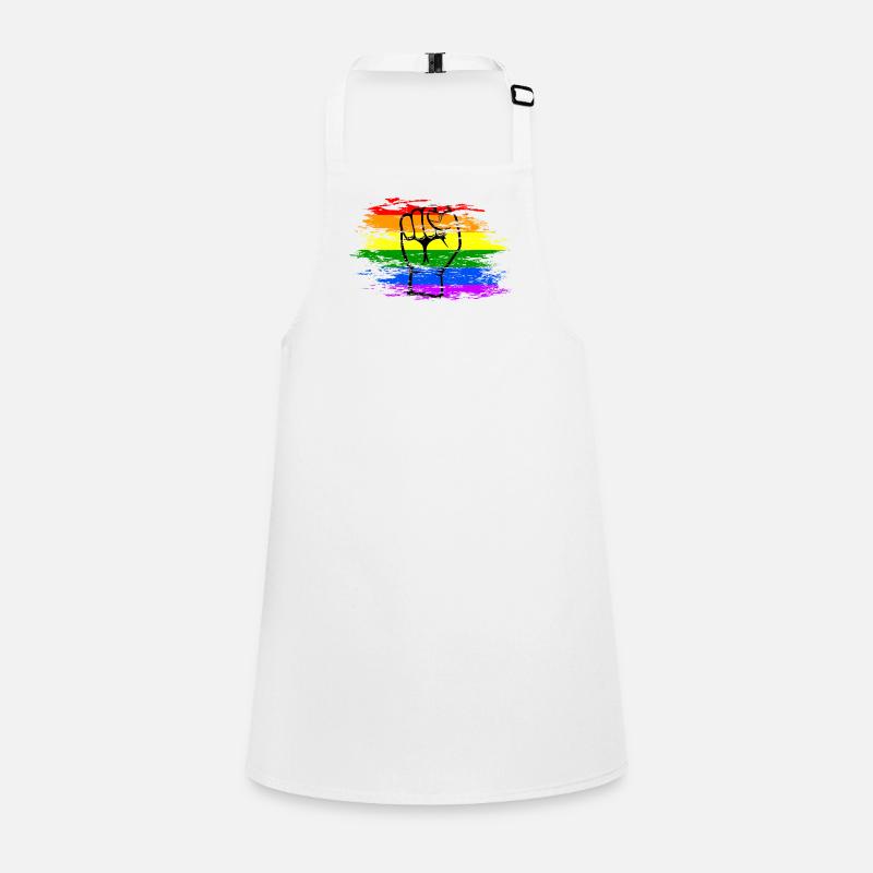 Regenbogen Flagge Faust used Schürze für Kinder