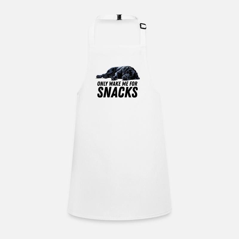 Black Labrador Dog Only Wake Me For Snacks Children's Apron