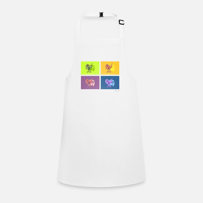 DIN O4 (Saurier-Pop-Art-Edition) Schürze für Kinder