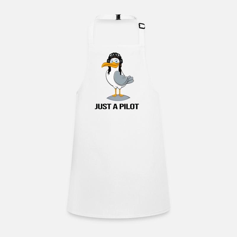 pilot flies airplane flight hour Children's Apron