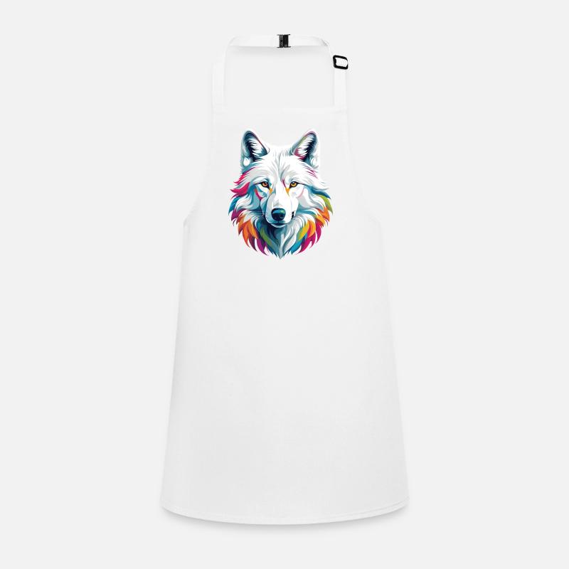 White wolf Children's Apron
