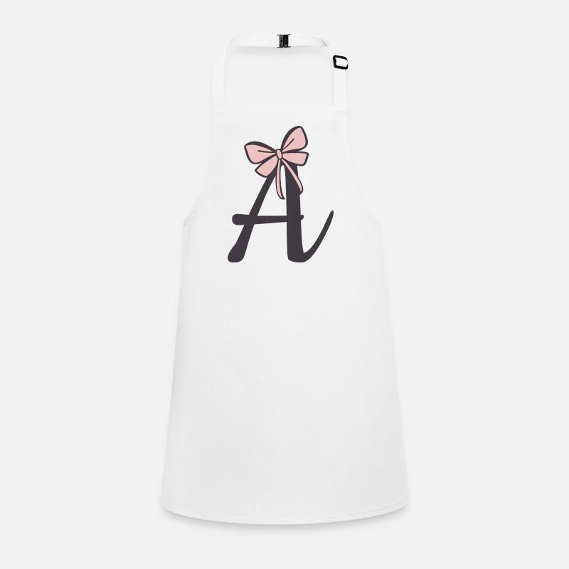 Initial letter A ribbon Children's Apron