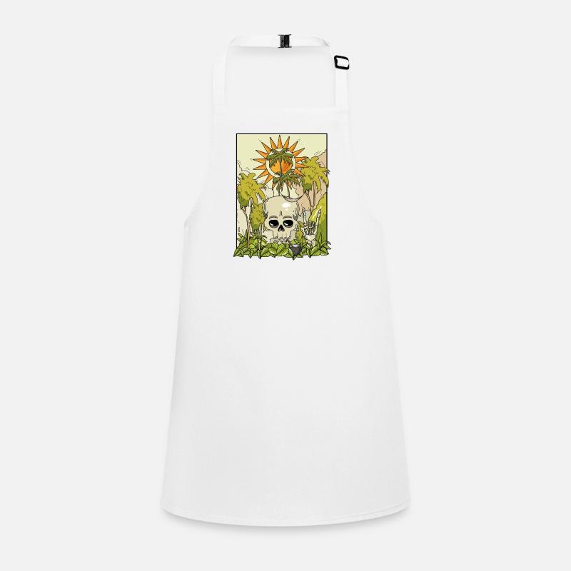 Volcanic skull with sun wreath Children's Apron